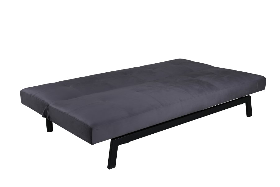 VENTURE DESIGN Bodil sovesofa - mrkegr flyel og sort stl (180x91,50)
