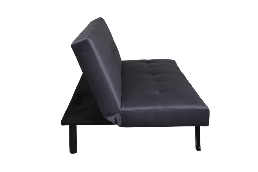 VENTURE DESIGN Bodil sovesofa - mrkegr flyel og sort stl (180x91,50)