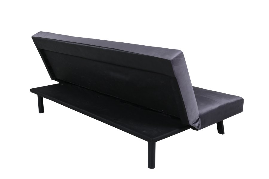 VENTURE DESIGN Bodil sovesofa - mrkegr flyel og sort stl (180x91,50)