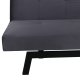 VENTURE DESIGN Bodil sovesofa - mrkegr flyel og sort stl (180x91,50)