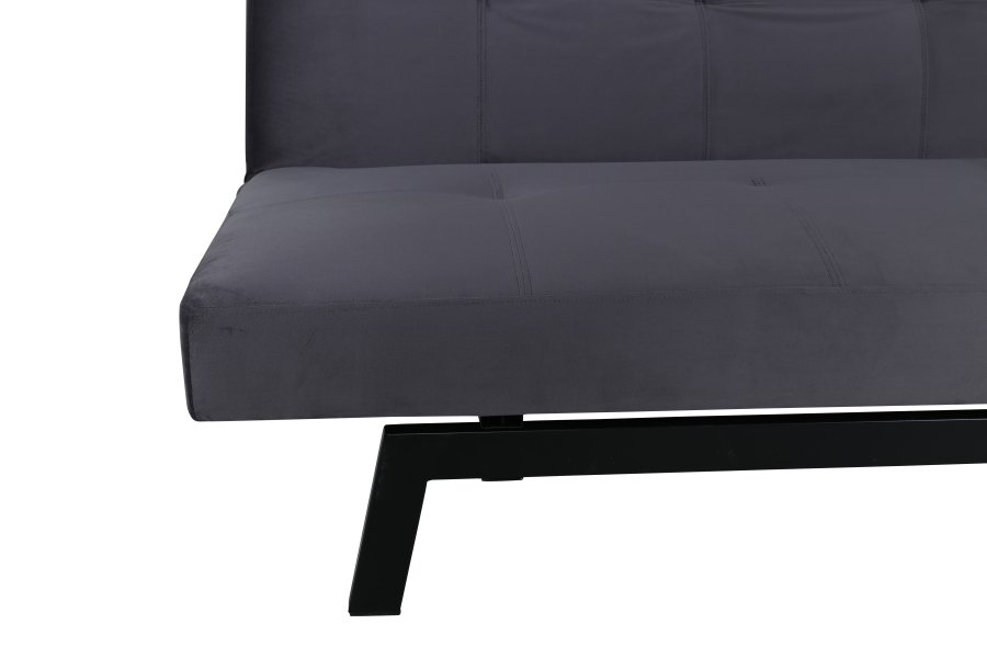 VENTURE DESIGN Bodil sovesofa - mrkegr flyel og sort stl (180x91,50)