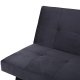 VENTURE DESIGN Bodil sovesofa - mrkegr flyel og sort stl (180x91,50)