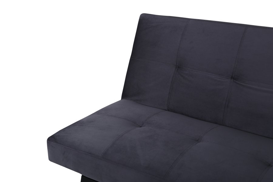 VENTURE DESIGN Bodil sovesofa - mrkegr flyel og sort stl (180x91,50)