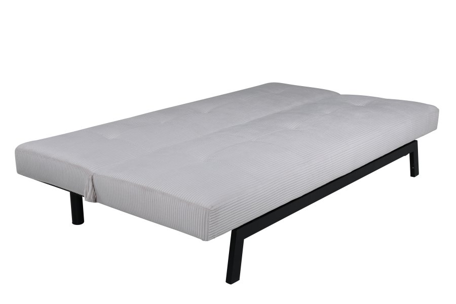 VENTURE DESIGN Bodil sovesofa - beige flyel og svart stl (180x60)