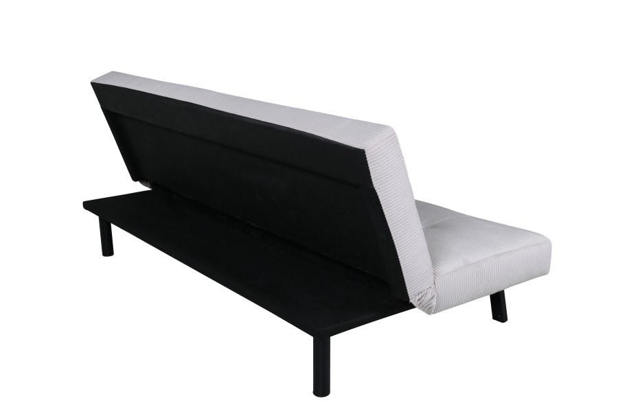 VENTURE DESIGN Bodil sovesofa - beige flyel og svart stl (180x60)