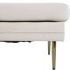 VENTURE DESIGN Bompuff, rektangulr - lys beige flyel og messingstl (90x70)
