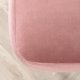 VENTURE DESIGN Boom Pouf, rechteckig – rosa Samt und Messingstahl (90x70)