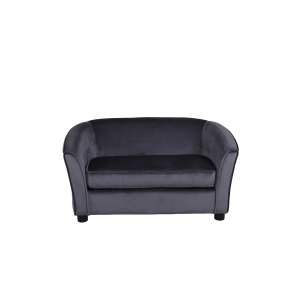 VENTURE DESIGN Mna brnesofa - mrkegr fljl og sort plastik