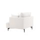VENTURE DESIGN Sofia lenestol, m. armlener - beige polyester og sort stl