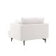 VENTURE DESIGN Sofia lenestol, m. armlener - beige polyester og sort stl