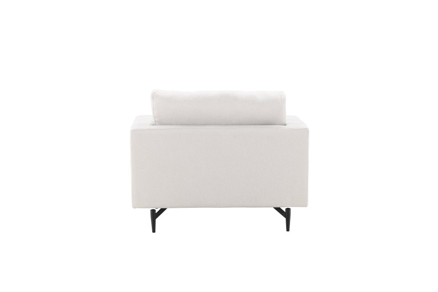 VENTURE DESIGN Sofia lenestol, m. armlener - beige polyester og sort stl