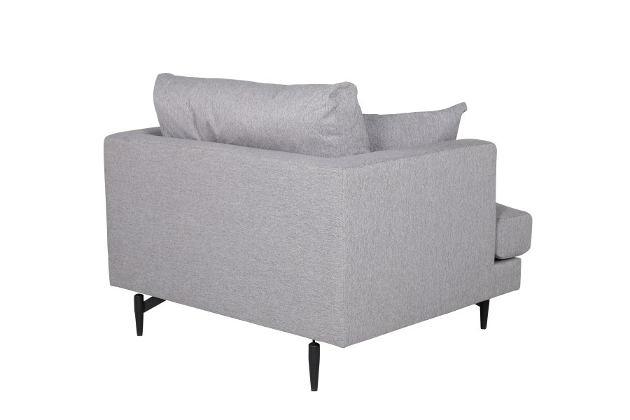 VENTURE DESIGN Sofia lenestol - gr polyester og sort stl