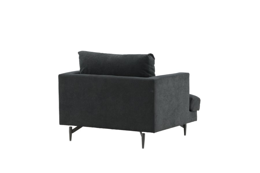 VENTURE DESIGN Sofia lenestol - svart polyester og sort stl