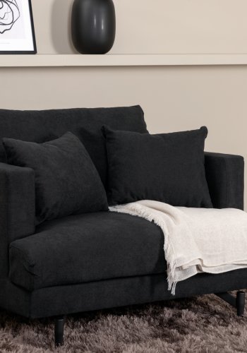 VENTURE DESIGN Sofia lenestol - svart polyester og sort stl