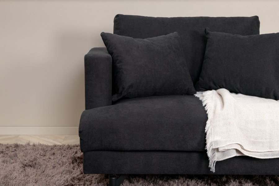 VENTURE DESIGN Sofia lenestol - svart polyester og sort stl