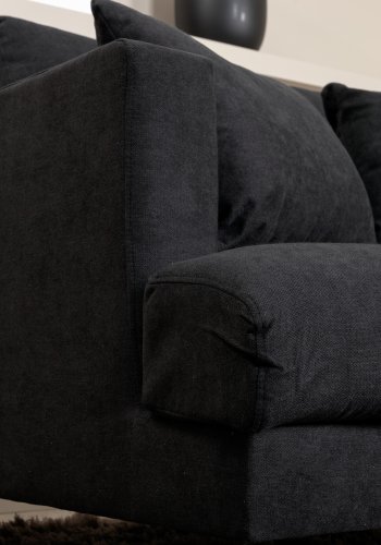 VENTURE DESIGN Sofia lenestol - svart polyester og sort stl