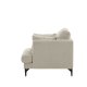VENTURE DESIGN Sofia lenestol - beige flyel og sort stl