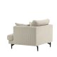 VENTURE DESIGN Sofia lenestol - beige flyel og sort stl