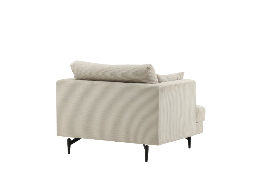 VENTURE DESIGN Sofia lenestol - beige flyel og sort stl