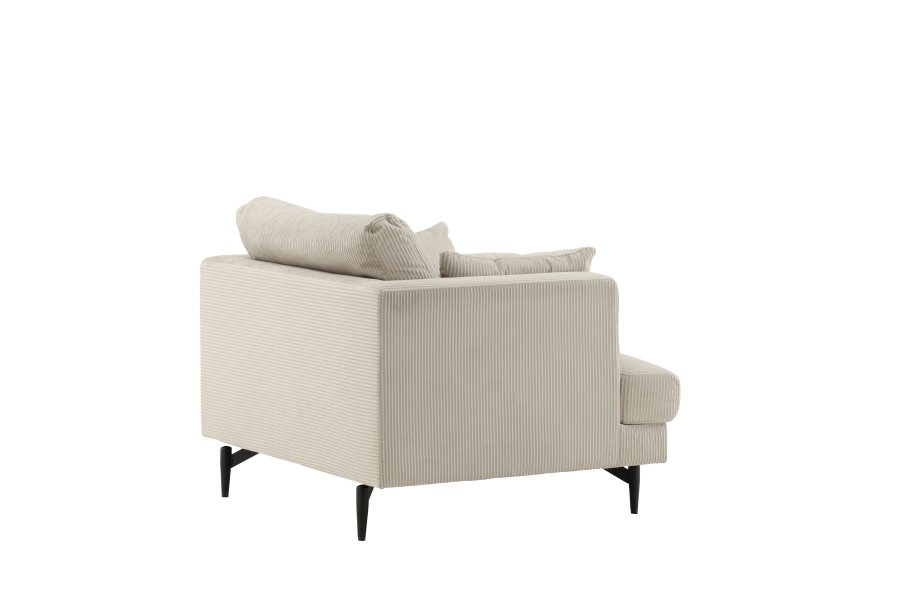 VENTURE DESIGN Sofia lenestol - beige flyel og sort stl