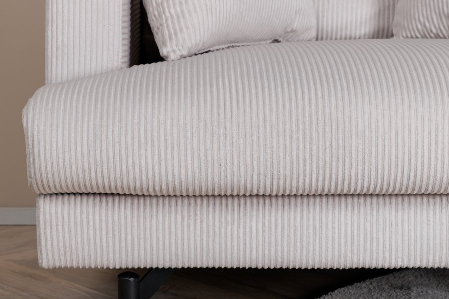 VENTURE DESIGN Sofia lenestol - beige flyel og sort stl