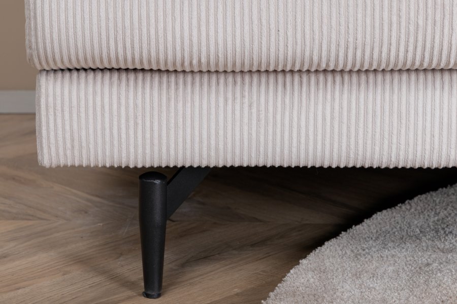 VENTURE DESIGN Sofia lenestol - beige flyel og sort stl