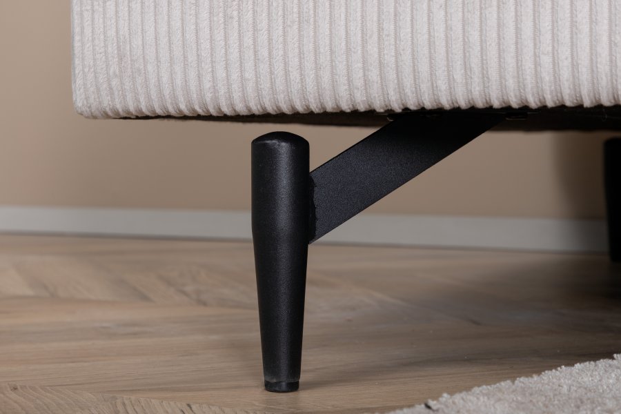 VENTURE DESIGN Sofia lenestol - beige flyel og sort stl