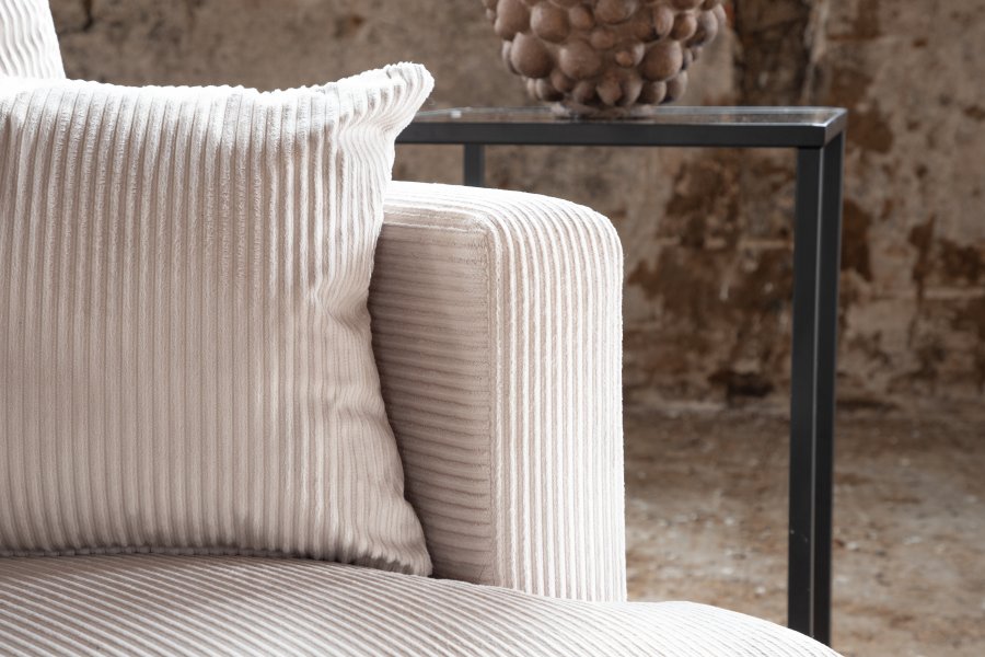 VENTURE DESIGN Sofia lenestol - beige flyel og sort stl