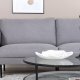 VENTURE DESIGN Zoom 2-manns sofa - gr polyester og sort stl