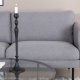 VENTURE DESIGN Zoom 2-manns sofa - gr polyester og sort stl