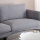 VENTURE DESIGN Zoom 2-manns sofa - gr polyester og sort stl