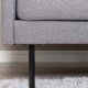 VENTURE DESIGN Zoom 2-manns sofa - gr polyester og sort stl