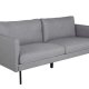 VENTURE DESIGN Zoom 2-manns sofa - gr polyester og sort stl