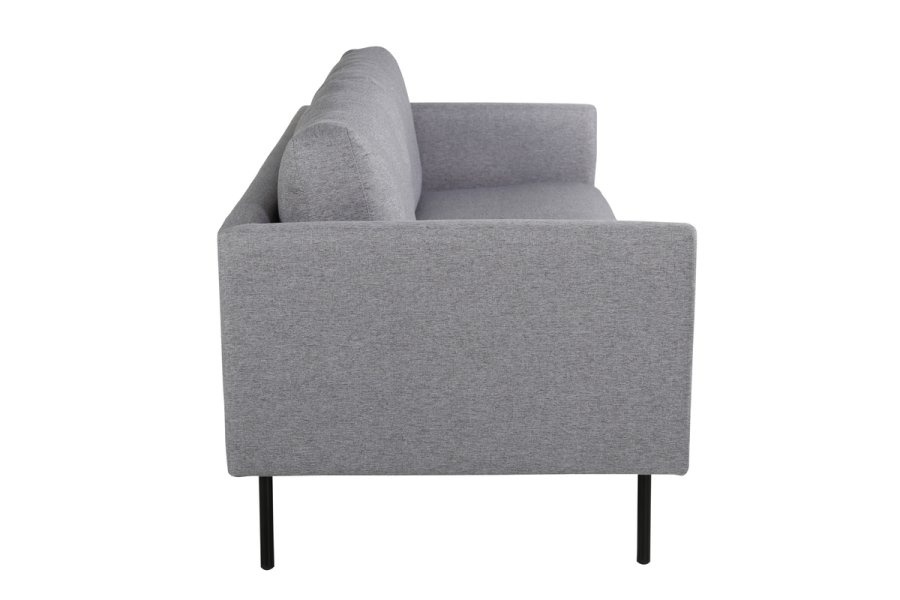 VENTURE DESIGN Zoom 2-manns sofa - gr polyester og sort stl