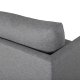 VENTURE DESIGN Zoom 2-manns sofa - gr polyester og sort stl