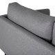 VENTURE DESIGN Zoom 2-manns sofa - gr polyester og sort stl