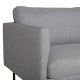 VENTURE DESIGN Zoom 2-manns sofa - gr polyester og sort stl