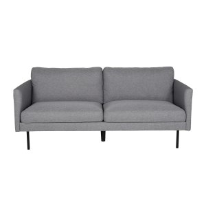VENTURE DESIGN Zoom 2-personers soffa - gr polyester och svart stl