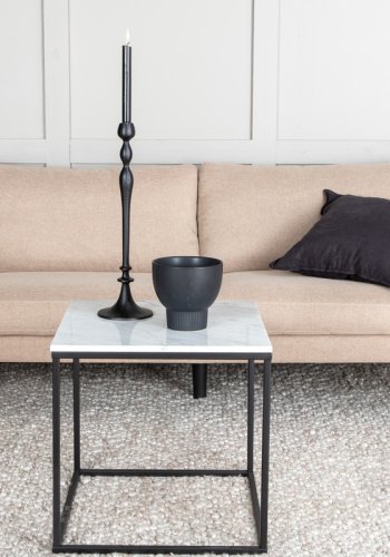 VENTURE DESIGN Zoom 2-seters sofa - brun polyester og sort stl