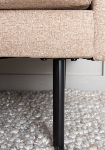 VENTURE DESIGN Zoom 2-seters sofa - brun polyester og sort stl