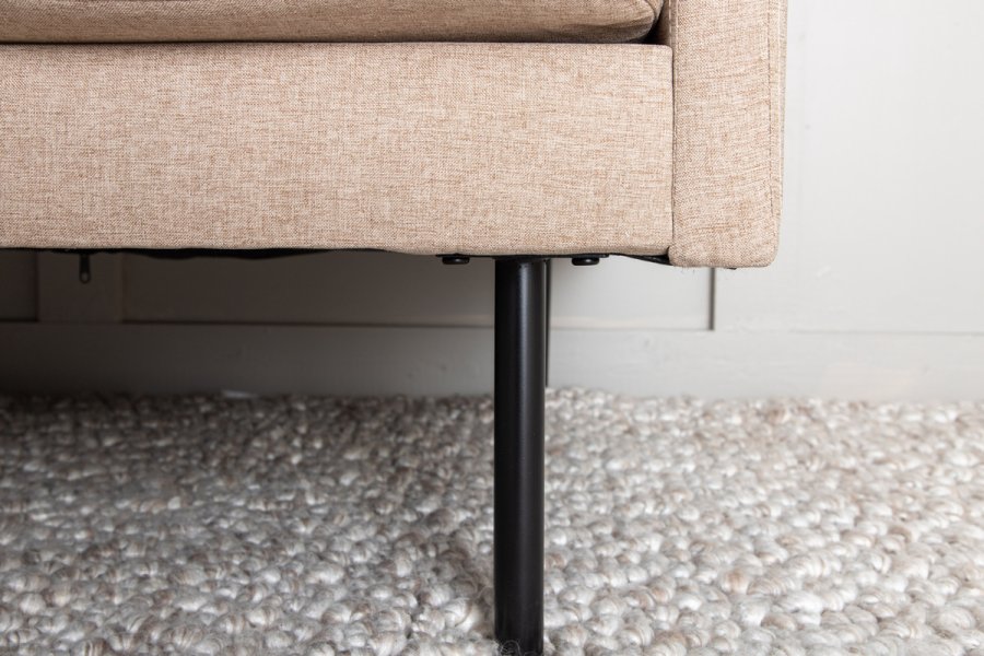 VENTURE DESIGN Zoom 2-seters sofa - brun polyester og sort stl