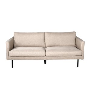 VENTURE DESIGN Zoom 2 pers. sofa - brun polyester og sort stl