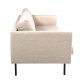 VENTURE DESIGN Zoom 2-seters sofa - brun polyester og sort stl