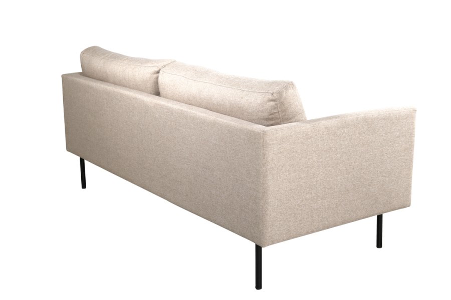 VENTURE DESIGN Zoom 2-seters sofa - brun polyester og sort stl