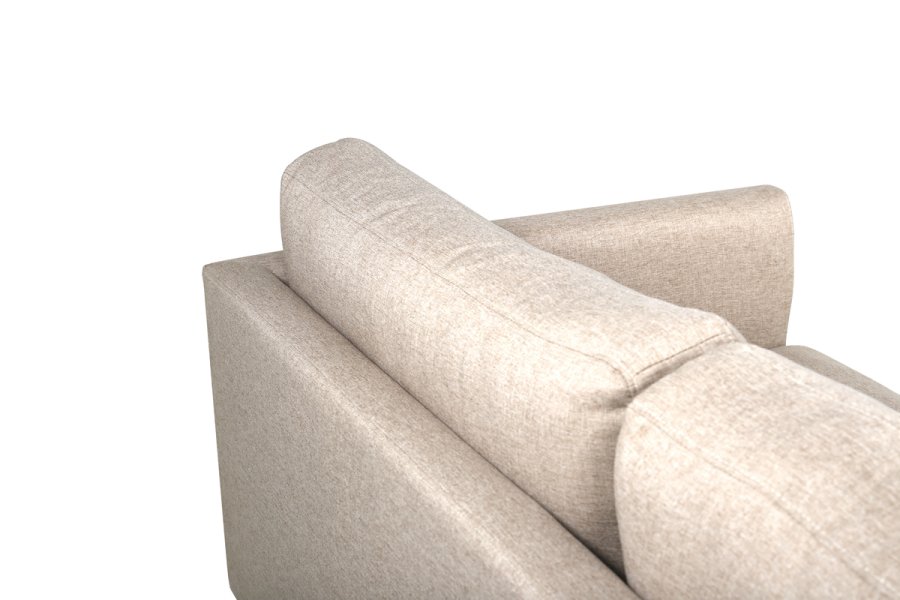 VENTURE DESIGN Zoom 2-seters sofa - brun polyester og sort stl