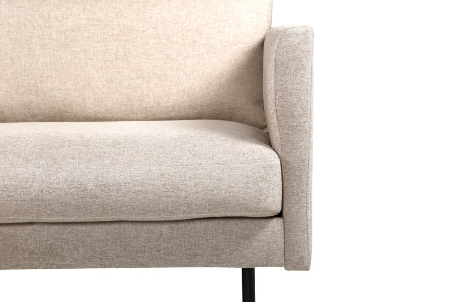 VENTURE DESIGN Zoom 2-seters sofa - brun polyester og sort stl