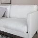 VENTURE DESIGN Zoom 2-manns sofa - beige polyester og sort stl