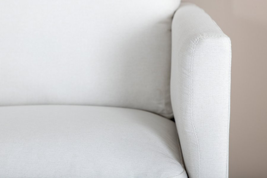 VENTURE DESIGN Zoom 2-manns sofa - beige polyester og sort stl