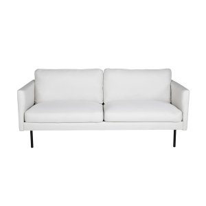 VENTURE DESIGN Zoom 2 pers. sofa - beige polyester og sort stl