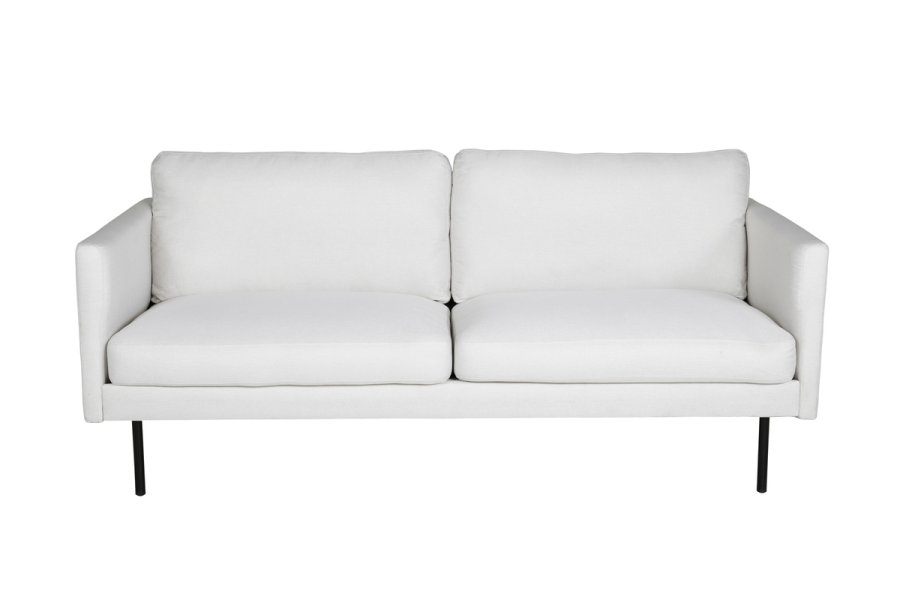 VENTURE DESIGN Zoom 2-manns sofa - beige polyester og sort stl